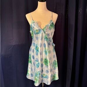 Vintage 90s floral slip dress with ruffles